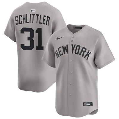 Cam Schlittler Men's Nike Gray New York Yankees Away Limited Custom Jersey