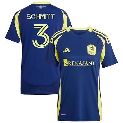 Tate Schmitt Women's adidas  Navy Nashville SC 2025 The Heart of Nashville Kit Replica Custom Jersey