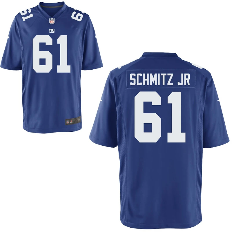 John Michael Schmitz Jr Youth Nike Royal New York Giants Custom Game Jersey