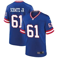 John Michael Schmitz Jr Men's Nike Royal New York Giants Classic Custom Game Jersey