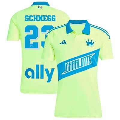 David Schnegg Men's adidas Yellow Charlotte FC 2025 Third Replica Custom Jersey