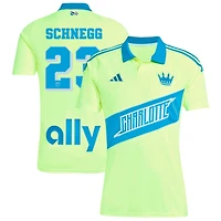 David Schnegg Men's adidas Yellow Charlotte FC 2025 Third Replica Custom Jersey