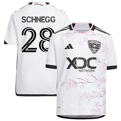 David Schnegg Youth adidas White D.C. United 2023 The Cherry Blossom Kit Replica Custom Jersey