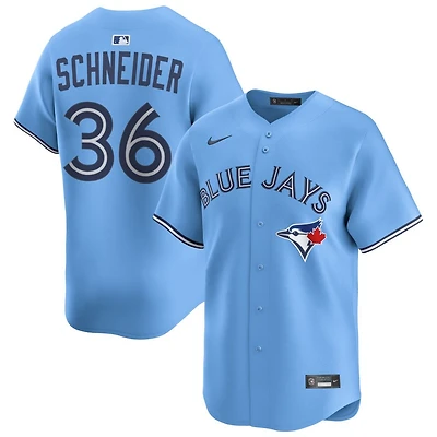 Davis Schneider Men's Nike Light Blue Toronto Blue Jays Alternate Limited Custom Jersey