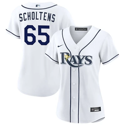 Jesse Scholtens Women's Nike  White Tampa Bay Rays Home Custom Replica 2.0 Jersey