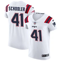 Brenden Schooler Men's Nike White New England Patriots Vapor Elite Custom Jersey