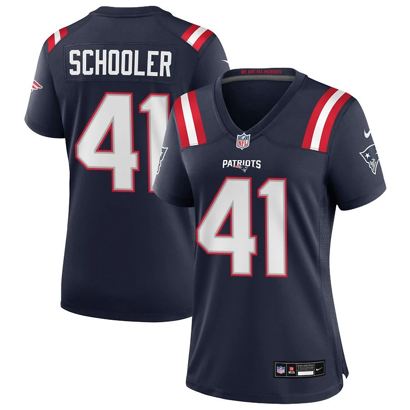 Brenden Schooler Women's Nike Navy New England Patriots Custom Game Jersey