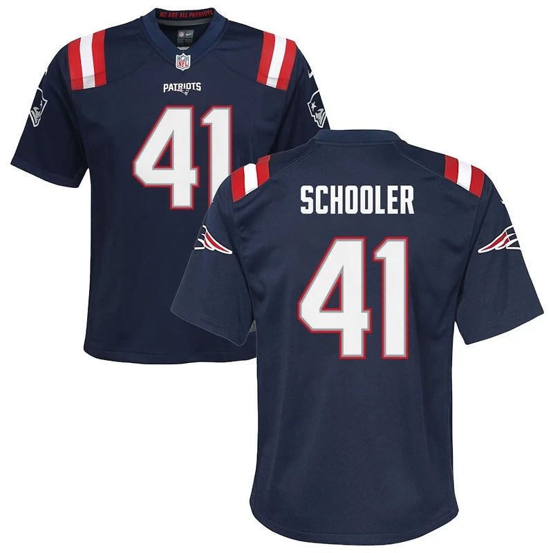 Brenden Schooler Youth Nike Navy New England Patriots Custom Game Jersey