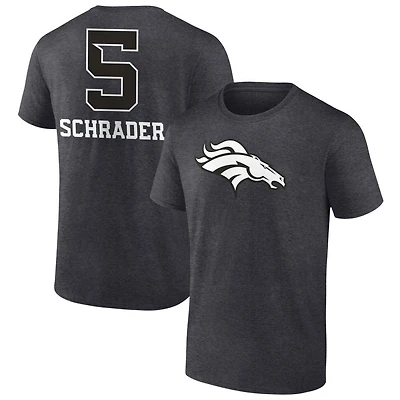 Men's Charcoal Denver Broncos Personalized Name & Number Monochrome T-Shirt