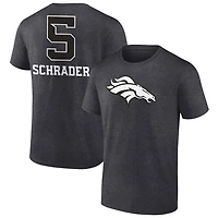 Men's Charcoal Denver Broncos Personalized Name & Number Monochrome T-Shirt