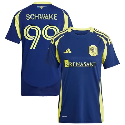 Brian Schwake Women's adidas  Navy Nashville SC 2025 The Heart of Nashville Kit Replica Custom Jersey
