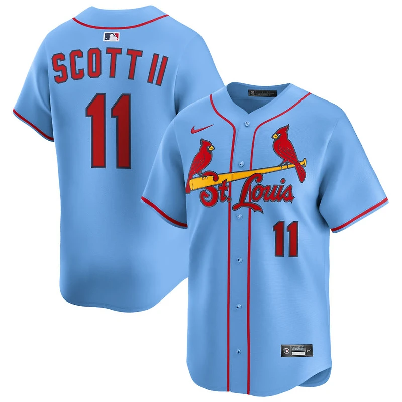Victor Scott II Men's Nike Light Blue St. Louis Cardinals Alternate Limited Custom Jersey