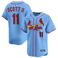 Victor Scott II Men's Nike Light Blue St. Louis Cardinals Alternate Limited Custom Jersey