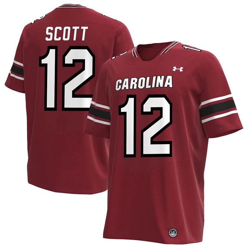 Quay'sheed Scott Men's Under Armour Garnet South Carolina Gamecocks NIL Pick-A-Player Replica Football Jersey