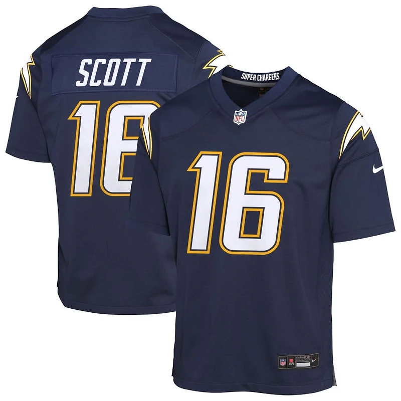 JK Scott Youth Nike Navy Los Angeles Chargers Alternate Super Chargers Game Custom Jersey