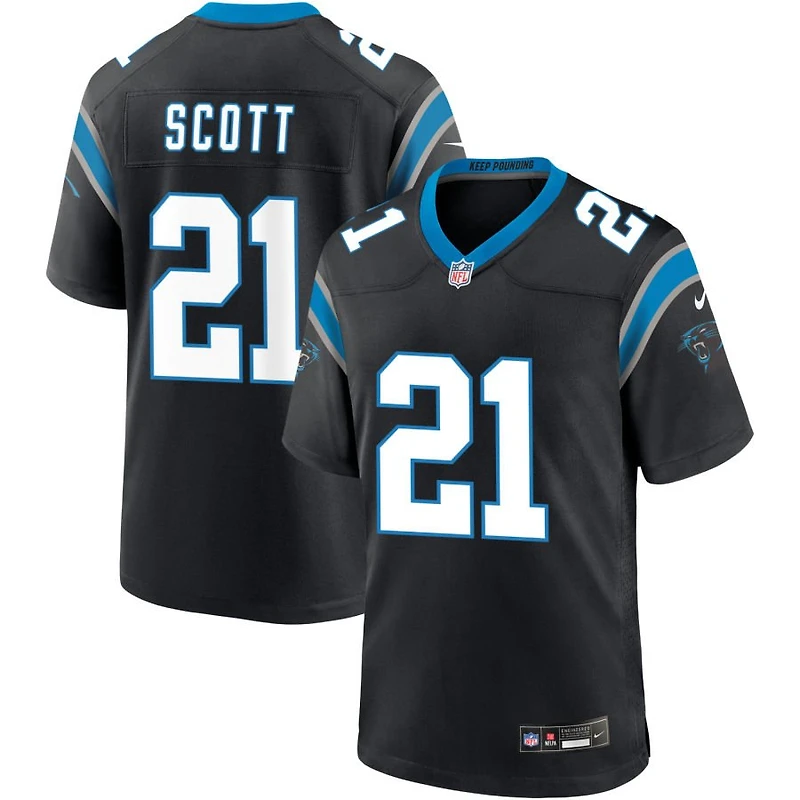 Nick Scott Men's Nike Black Carolina Panthers Custom Game Jersey
