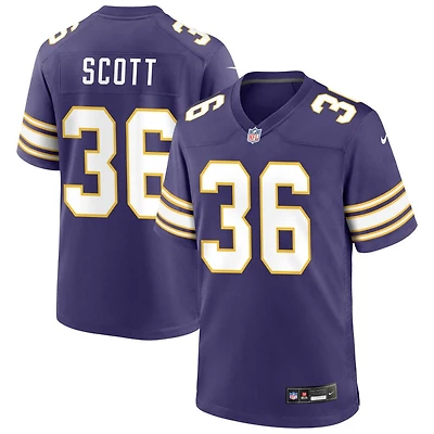 Zavier Scott Men's Nike Purple Minnesota Vikings Classic Custom Game Jersey