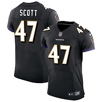 Lucas Scott Men's Nike Black Baltimore Ravens Speed Machine Elite Custom Jersey