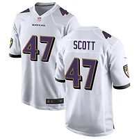 Lucas Scott Men's Nike White Baltimore Ravens Custom Game Jersey