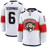 Donovan Sebrango Men's Fanatics White Florida Panthers Away Premium Custom Jersey