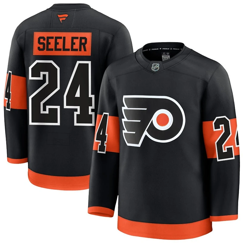 Nick Seeler Men's Fanatics Black Philadelphia Flyers Alternate Premium Custom Jersey