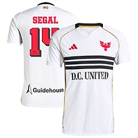 Gabe Segal Men's adidas White D.C. United 2025 Third Replica Custom Jersey