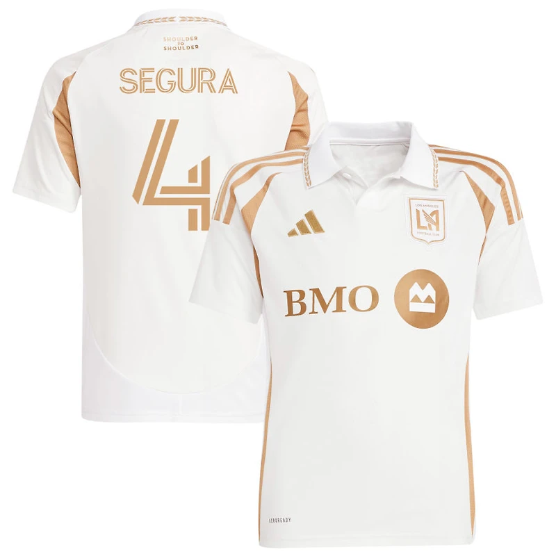 Eddie Segura Youth adidas White LAFC 2025 Secondary Replica Custom Jersey