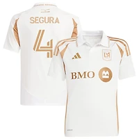 Eddie Segura Youth adidas  White LAFC 2025 Secondary Replica Custom Jersey