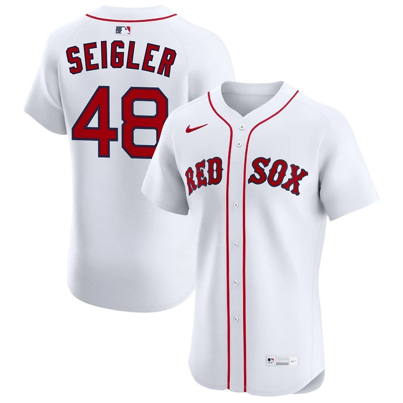 Anthony Seigler Men's Nike White Boston Red Sox Home Elite Custom Jersey