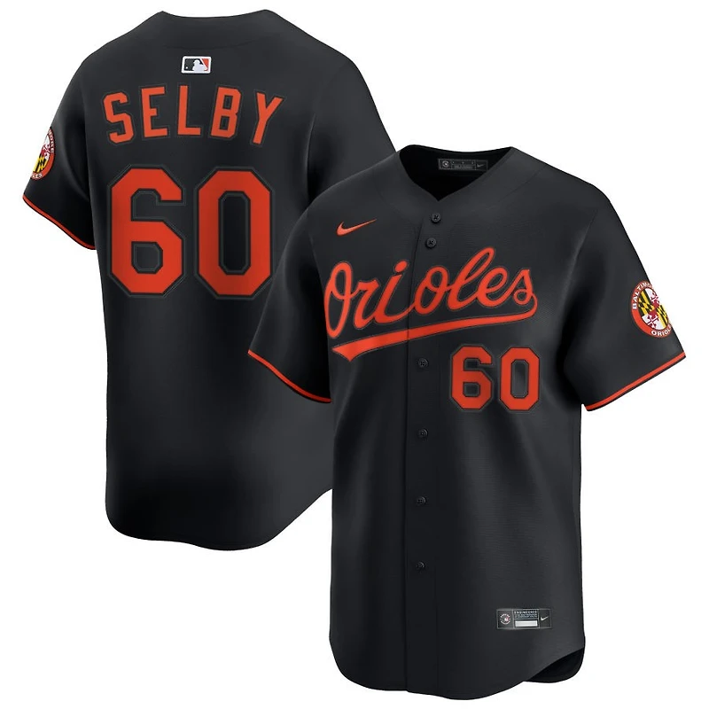 Colin Selby Men's Nike Black Baltimore Orioles Alternate Limited Custom Jersey