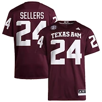 Cobey Sellers Men's adidas  Maroon Texas A&M Aggies NIL Pick-A-Player Home Premier Football Jersey
