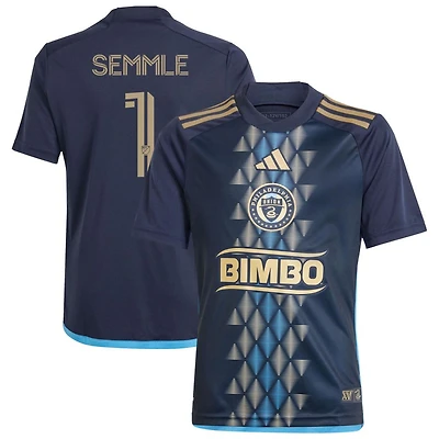 Oliver Semmle Youth adidas  Navy Philadelphia Union 2024 The XV Kit Replica Custom Jersey