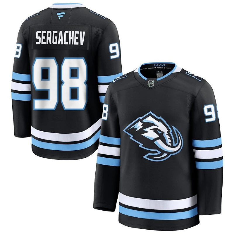 Mikhail Sergachev Men's Fanatics Black Utah Mammoth Home Premium Custom Jersey