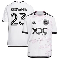 Brandon Servania Youth adidas White D.C. United 2023 The Cherry Blossom Kit Replica Custom Jersey