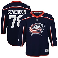 Damon Severson Youth  Navy Columbus Blue Jackets Home Replica Custom Jersey