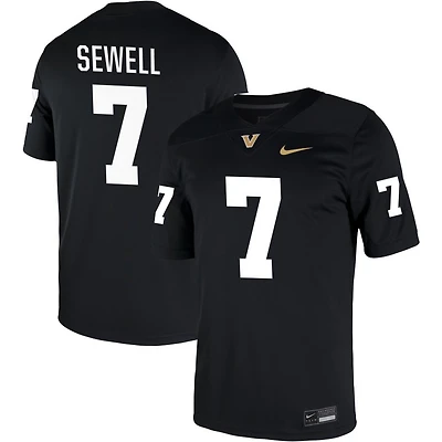 Marlen Sewell Men's Nike Black Vanderbilt Commodores NIL Pick-A-Player Game Jersey
