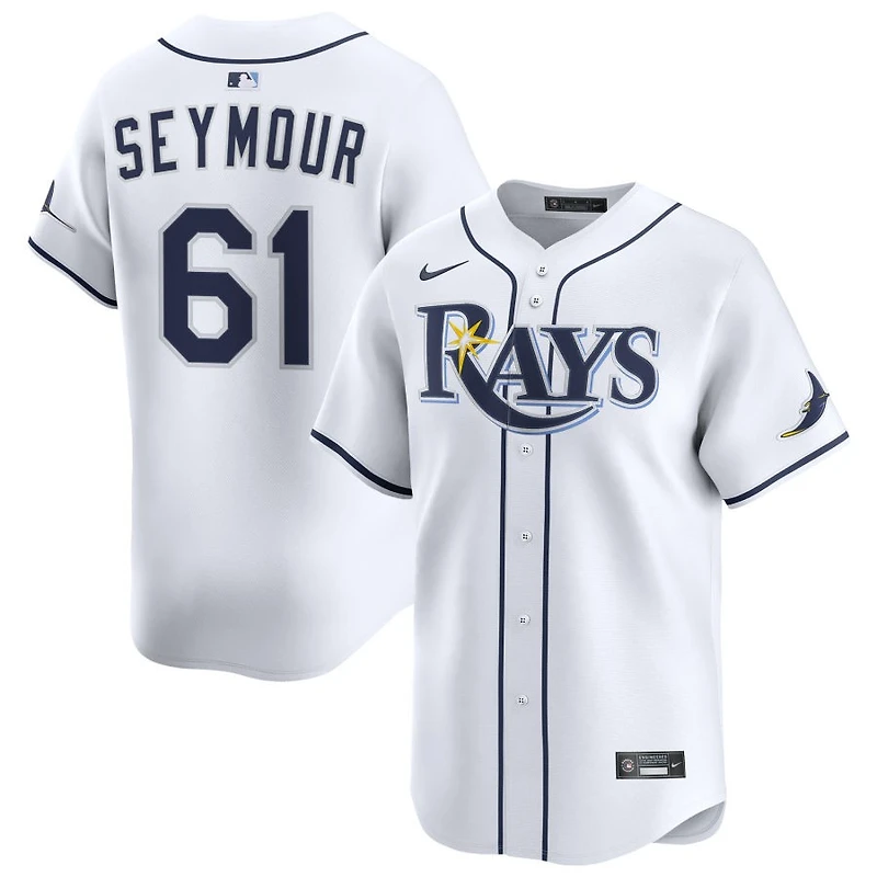 Ian Seymour Youth Nike White Tampa Bay Rays Home Limited Custom Jersey