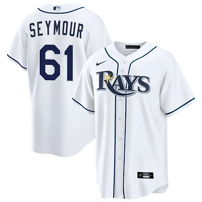 Ian Seymour Men's Nike White Tampa Bay Rays Home Custom Replica Jersey