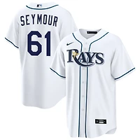 Ian Seymour Men's Nike  White Tampa Bay Rays Home Custom Replica Jersey
