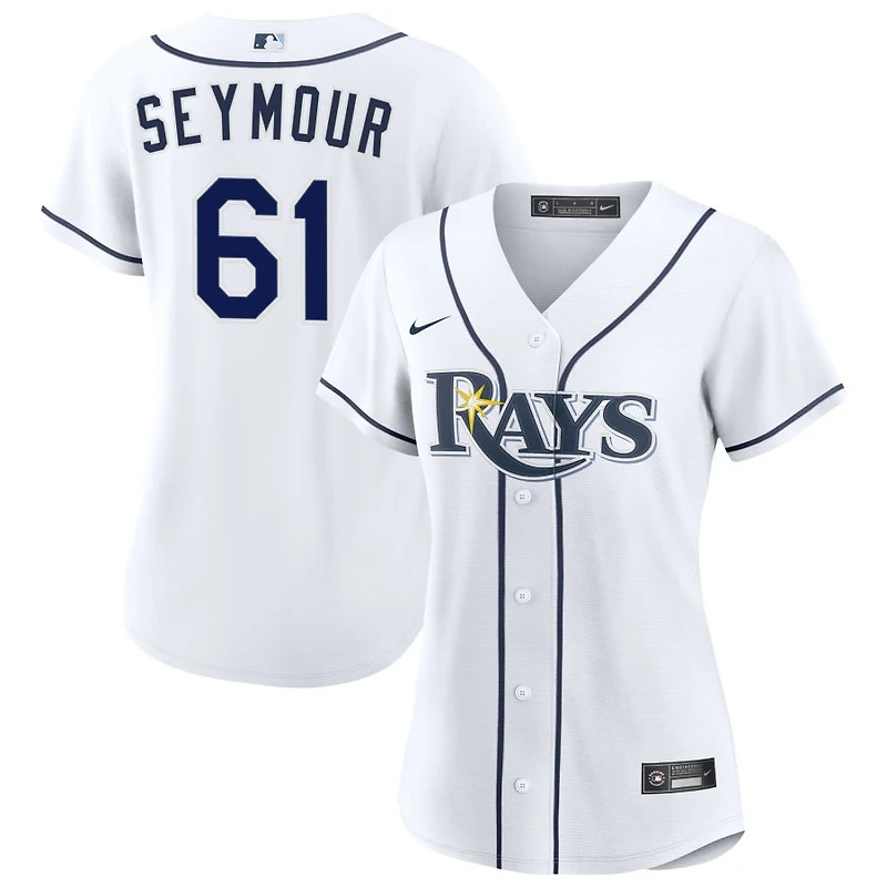 Ian Seymour Women's Nike White Tampa Bay Rays Home Custom Replica 2.0 Jersey