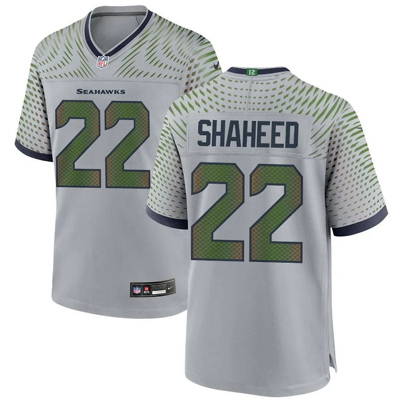 Rashid Shaheed Men's Nike Gray Seattle Seahawks Rivalries Collection Custom Game Jersey