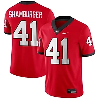 Denton Shamburger Men's Nike Red Georgia Bulldogs NIL Pick-A-Player Game Jersey