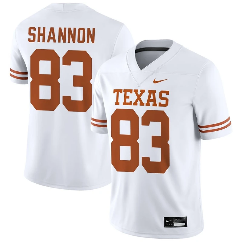 Spencer Shannon Men's Nike White Texas Longhorns NIL Pick-A-Player Game Jersey