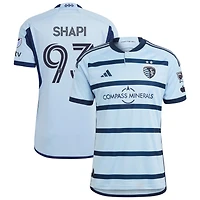 Suleymanov Shapi Men's adidas Light Blue Sporting Kansas City 2023 Hoops 4.0 Authentic Custom Jersey