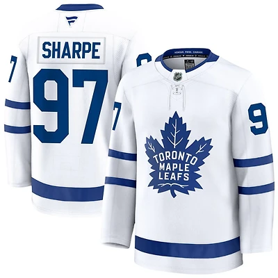 Chas Sharpe Men's Fanatics White Toronto Maple Leafs Away Premium Custom Jersey