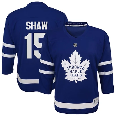 Logan Shaw Youth  Blue Toronto Maple Leafs Home Replica Custom Jersey