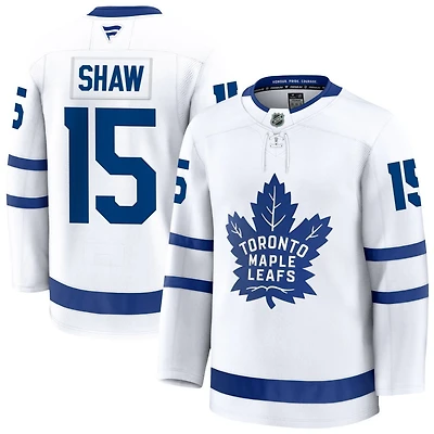 Logan Shaw Men's Fanatics White Toronto Maple Leafs Away Premium Custom Jersey