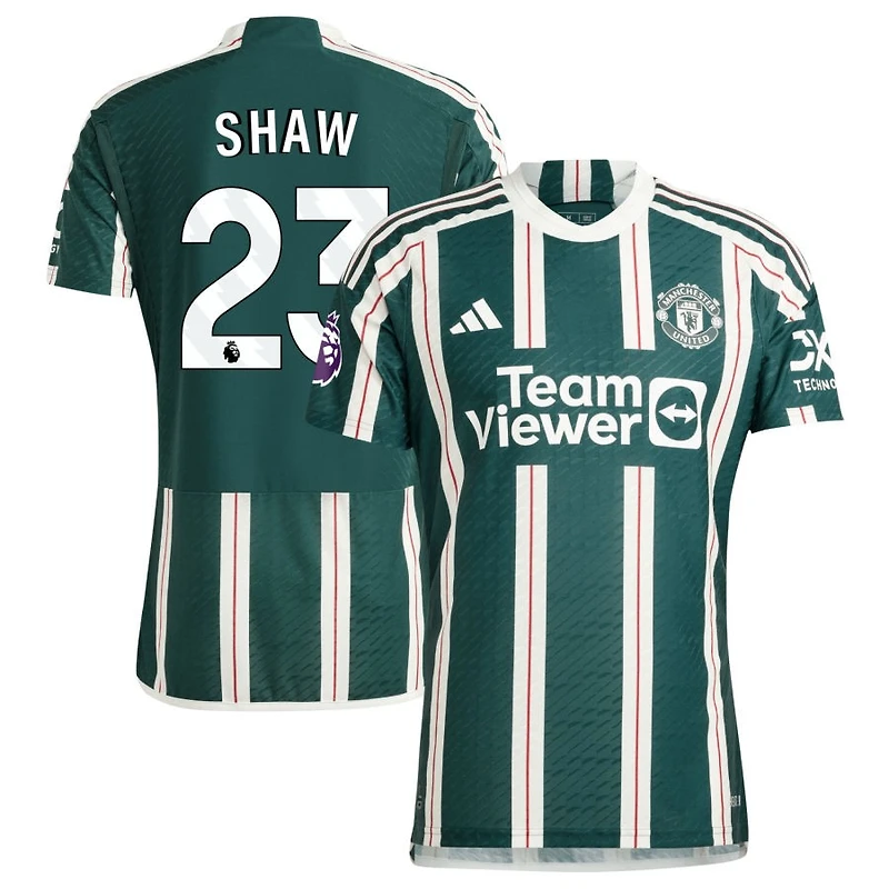 Luke Shaw Men's adidas  Green Manchester United 2023/24 Away Authentic Custom Jersey