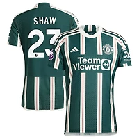 Luke Shaw Men's adidas  Green Manchester United 2023/24 Away Authentic Custom Jersey