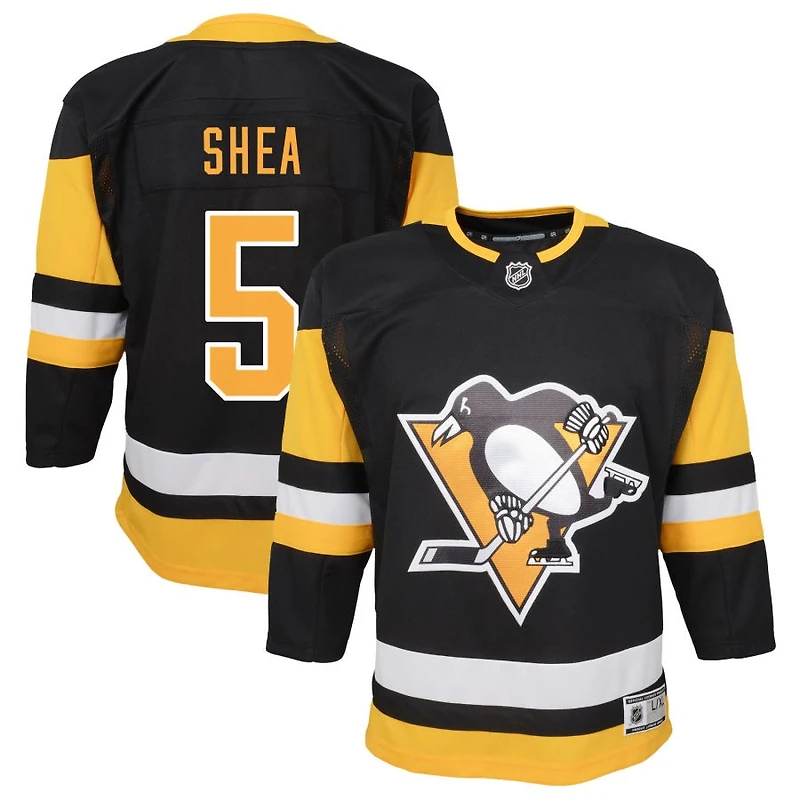 Ryan Shea Youth Black Pittsburgh Penguins Home Premier Custom Jersey